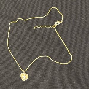 5/$10 Evry Jewels Gold Heart Necklace with Cupid